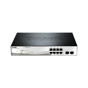 D-Link 10-PORT 10/100/1000 PoE+ Smart Switch, Fanless, Rackmountable, 2xSFP Ports (DGS-1210-10P)