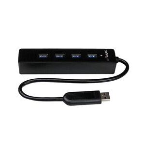 StarTech.com 4 Port Portable SuperSpeed USB 3.0 Hub with Built-in Cable (ST4300PBU3)