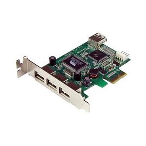 StarTech.com 4 Port PCI Express Low Profile High Speed USB Card (PEXUSB4DP)