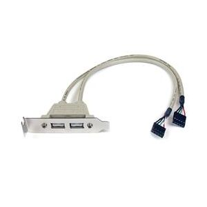 StarTech.com 2 Port USB A Female Low Profile Slot Plate Adapter (USBPLATELP)