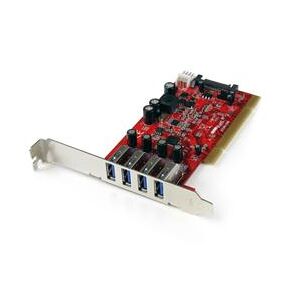 StarTech.com 4 Port PCI SuperSpeed USB 3.0 Adapter Card with SATA / SP4 Power (PCIUSB3S4)