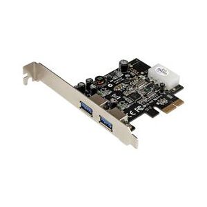 StarTech.com 2 Port PCI Express (PCIe) SuperSpeed USB 3.0 Card Adapter with UASP - LP4 Power (PEXUSB3S25)