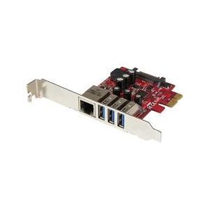 StarTech.com 3 Port PCIe USB 3.0 Card + GbE (PEXUSB3S3GE)