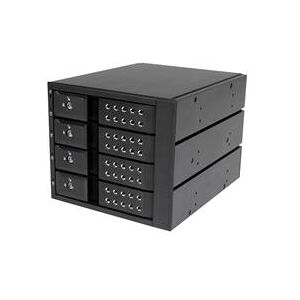 StarTech.com 4 Bay Aluminum Trayless Hot Swap Mobile Rack Backplane for 3.5in SAS II/SATA III (HSB4SATSASBA)