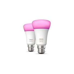 Philips Hue White and Colour Ambiance Bulbs 2-Pack B22 9W (929002468903)