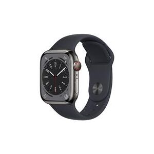 Apple Watch Series 8 GPS + Cellular 41mm Graphite Stainless Steel Case Midnight Sport Band Regular (MNJJ3B/A)