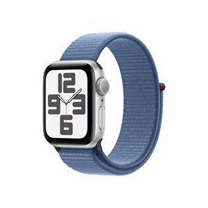 Apple Watch SE GPS 40mm Silver Aluminium Case with Winter Blue Sport Loop (MRE33QA/A)