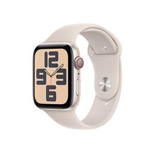 Apple Watch SE GPS + Cellular 44mm Starlight Aluminium Case with Starlight Sport Band - S/M (MRGU3QA/A)