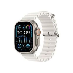 Apple Watch Ultra 2 GPS + Cellular, 49mm Titanium Case with White Ocean Band (MREJ3B/A)