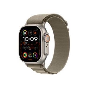 Apple Watch Ultra 2 GPS + Cellular, 49mm Titanium Case with Olive Alpine Loop - Medium (MREY3B/A)