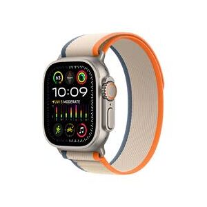 Apple Watch Ultra 2 GPS + Cellular, 49mm Titanium Case with Orange/Beige Trail Loop - S/M (MRF13B/A)