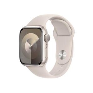 Apple Watch Series 9 GPS 41mm Starlight Aluminium Case with Starlight Sport Band - S/M (MR8T3QA/A)