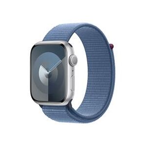 Apple Watch Series 9 GPS 45mm Silver Aluminium Case with Winter Blue Sport Loop (MR9F3QA/A)