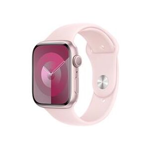 Apple Watch Series 9 GPS 45mm Pink Aluminium Case with Light Pink Sport Band - S/M (MR9G3QA/A)