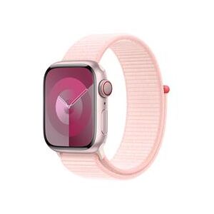 Apple Watch Series 9 GPS + Cellular 41mm Pink Aluminium Case with Light Pink Sport Loop (MRJ13QA/A)