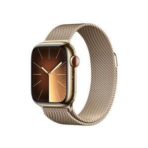 Apple Watch Series 9 GPS + Cellular 41mm Gold Stainless Steel Case with Gold Milanese Loop (MRJ73QA/A)