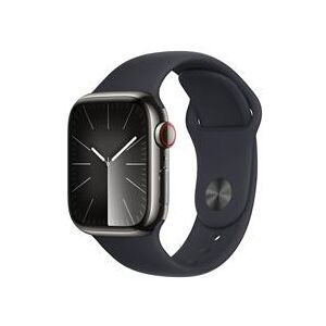 Apple Watch Series 9 GPS + Cellular 41mm Graphite Stainless Steel Case with Midnight SportBand - S/M (MRJ83QA/A)