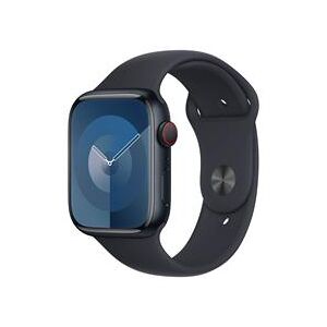 Apple Watch Series 9 GPS + Cellular 45mm Midnight Aluminium Case with Midnight Sport Band - S/M (MRMC3QA/A)