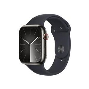 Apple Watch Series 9 GPS + Cellular 45mm Graphite Stainless Steel Case with Midnight Sport Band S/M (MRMV3QA/A)