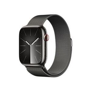 Apple Watch Series 9 GPS + Cellular 45mm Graphite Stainless Steel Case with Graphite Milanese Loop (MRMX3QA/A)