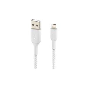 Belkin BOOST CHARGE Lightning to USB-A Cable - Braided - 1m - White (CAA002bt1MWH)