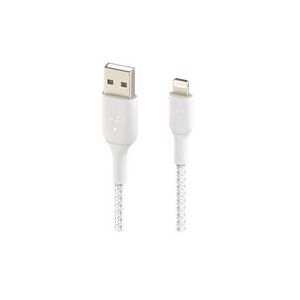 Belkin BOOST CHARGE Lightning to USB-A Cable Braided 2m - White (CAA002bt2MWH)