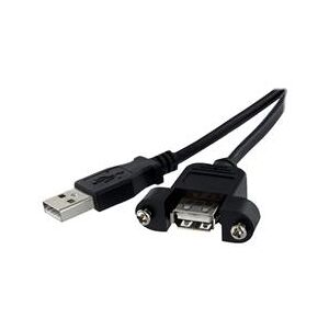 StarTech.com 1 ft Panel Mount USB Cable A to A - F/M (USBPNLAFAM1)