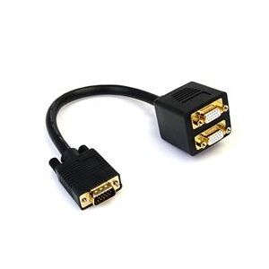 StarTech.com 1 ft VGA to 2x VGA Video Splitter Cable  M/F (VGASPL1VV)