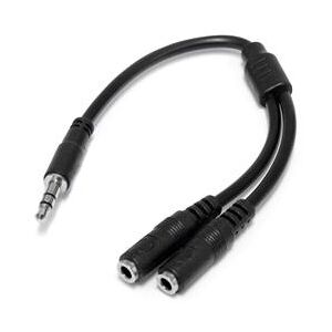 StarTech.com Slim Stereo Splitter Cable - 3.5mm Male to 2x 3.5mm Female (MUY1MFFS)