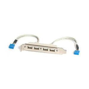 StarTech.com 4 Port USB A Female Slot Plate Adapter (USBPLATE4)