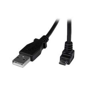 StarTech.com 2m Micro USB Cable - A to Down Angle Micro B (USBAUB2MD)