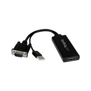 StarTech.com VGA to HDMI Adapter with USB Audio & Power- Portable VGA to HDMI Converter 1080p (VGA2HDU)