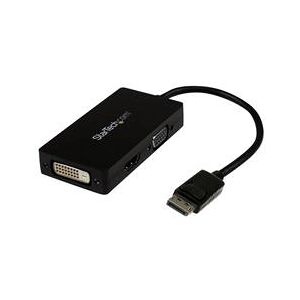 StarTech.com DisplayPort to VGA / DVI / HDMI Adapter  3-in-1 DP Converter  Black (DP2VGDVHD)