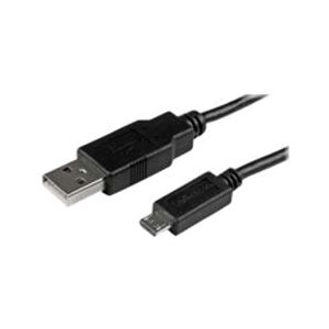 StarTech.com 0.5m Mobile Charge Sync USB to Slim Micro USB Cable for Smartphones and Tablets (USBAUB50CMBK)