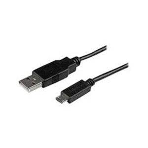 StarTech.com 1m Mobile Charge Sync USB to Slim Micro USB Cable - M/M (USBAUB1MBK)