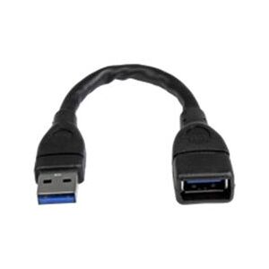 StarTech.com 6in USB 3.0 Extension Cable (USB3EXT6INBK)