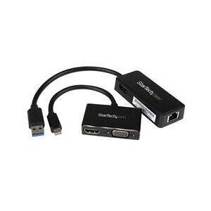 StarTech.com Kit for Surface Pro 4 / 3 - mDP to VGA or HDMI - USB GbE (MSTS3MDPUGBK)