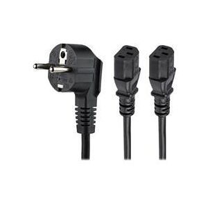 StarTech.com 2m Power Cord Schuko CEE7 to 2x C13 - EU (PXT101YEU2M)