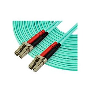 StarTech.com 10m OM4 LC Multimode Duplex Fiber Optic Patch Cable Aqua (450FBLCLC10)