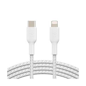 Belkin BOOST CHARGE Lightning to USB-C Cable - Braided - 1m - White (CAA004bt1MWH)