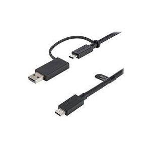 StarTech.com 3ft/1m USB-C Cable with USB-A Adapter - Hybrid USB C Cable (USBCCADP)