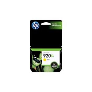 HP 920XL High Yield Yellow Original Ink Cartridge (CD974AE#BGX)