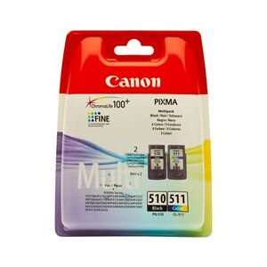 Canon PG-510 / CL-511 Multi pack - 1 x black, colour (cyan, magenta, yellow) - for PIXMA (2970B010)