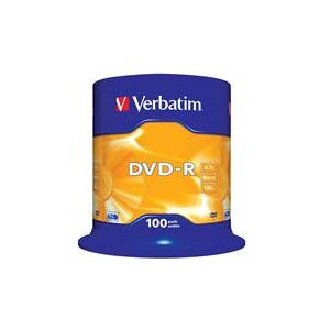 Verbatim DVD-R 16x Silver 4.7GB 100 Pack Spindle (43549)