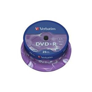 Verbatim DVD+R 16x 4.7GB 25pack Spindle (43500)