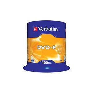 Verbatim DVD-R 16x Silver 4.7GB 100 Pack Spindle (43549)