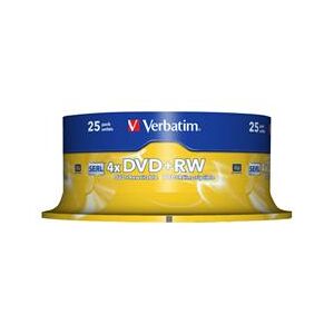 Verbatim DVD+RW 4.7GB - 4X Speed - 25PK SPINDLE (43489)