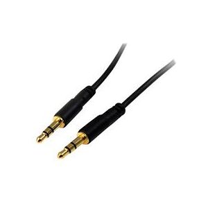 StarTech.com 1 ft Slim 3.5mm Stereo Audio Cable - M/M (MU1MMS)