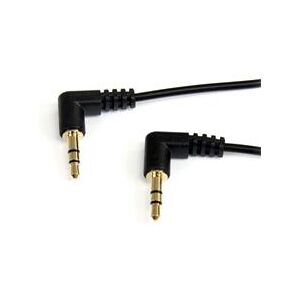 StarTech.com 1 ft Slim 3.5mm Right Angle Stereo Audio Cable - M/M (MU1MMS2RA)