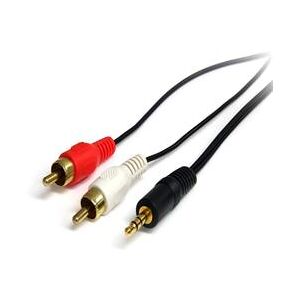 StarTech.com 3 ft Stereo Audio Cable - 3.5mm Male to 2x RCA Male (MU3MMRCA)